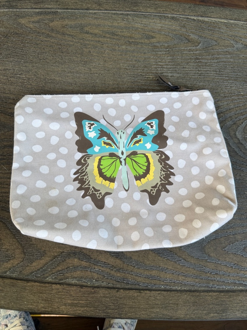 Thirty one Polka Dot Butterfly Cosmetic Pouch - Multicolor Butterfly